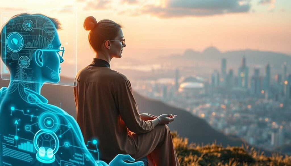 A-serene-futuristic-landscape-showcasing-the-harmonious-integration-of-AI-and-mental-1024x585 Discover How AI Enhances Mental Wellness