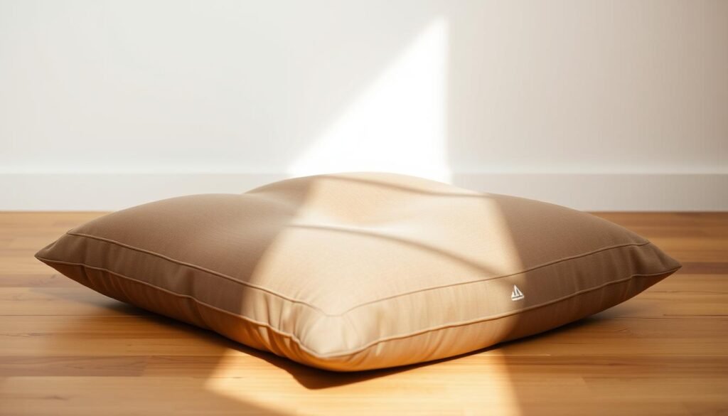 A-serene-handcrafted-meditation-cushion-sits-atop-a-smooth-wooden-floor-bathed-in-soft-1024x585 Guided Meditation Accessories for a Calming Practice