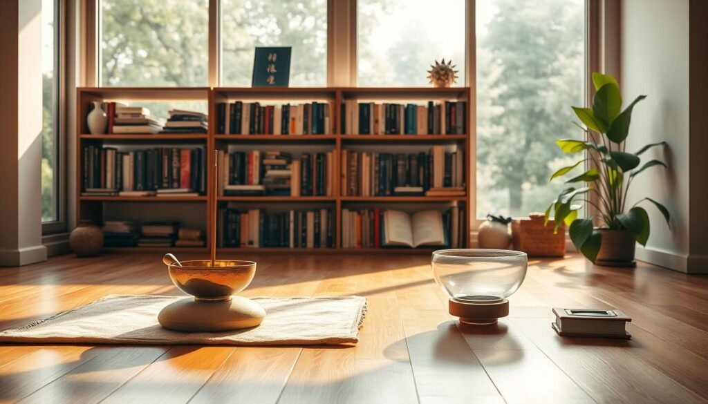 A-serene-meditation-space-with-an-array-of-carefully-curated-tools.-In-the-foreground-a-plush--1024x585 Discover the Best AI Meditation Tools