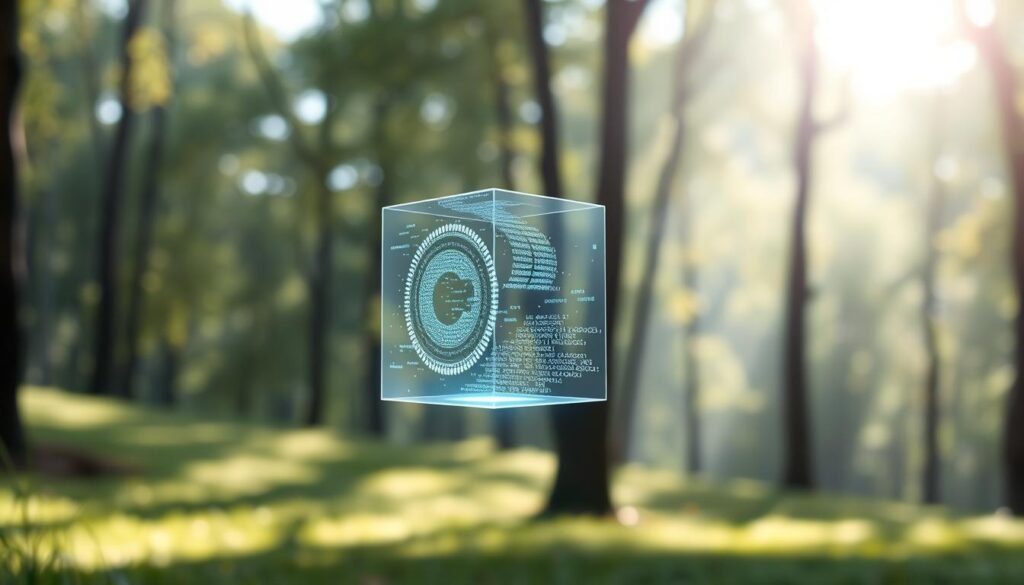 A-serene-minimalist-landscape-with-a-floating-transparent-data-cube-suspended-in-the-1024x585 AI Mindfulness Apps: Achieve Inner Peace with Technology