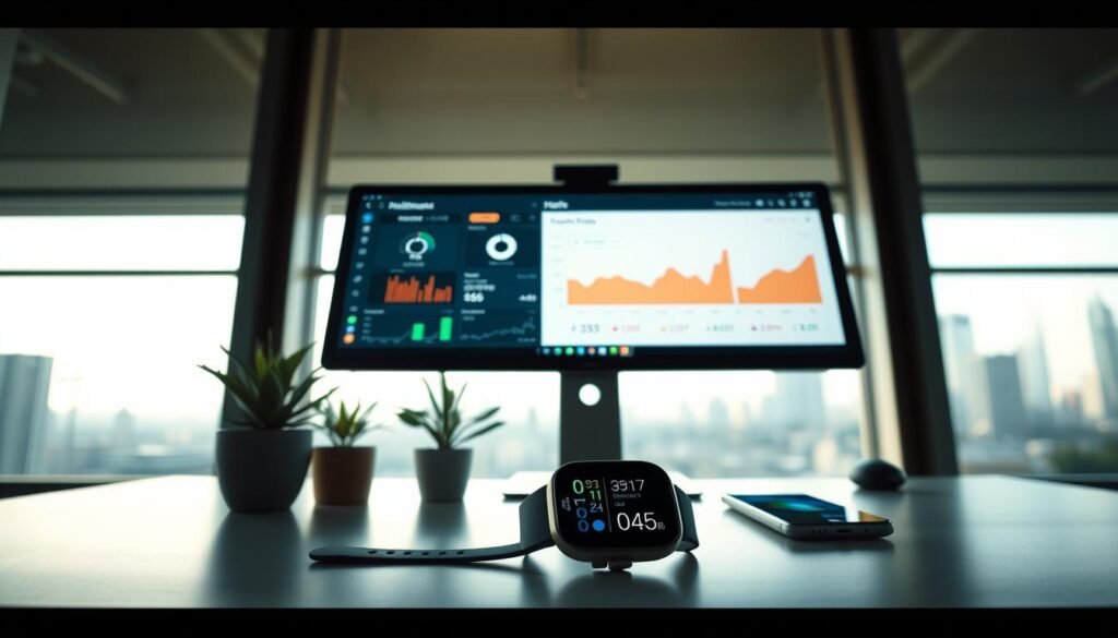 A-serene-minimalist-workspace-with-a-sleek-desktop-computer-its-screen-displaying-an-1024x585 Embrace AI Wellness Apps for a Balanced Lifestyle