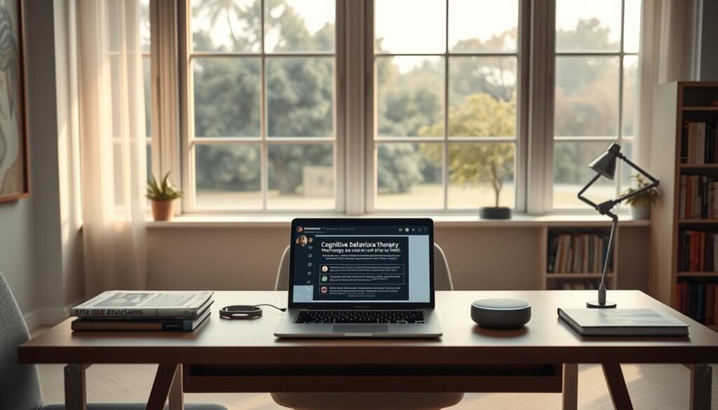 A-serene-well-lit-office-setting-with-a-desk-showcasing-a-variety-of-AI-powered-mental-health--1024x585 AI's Role in Improving Mental Wellbeing
