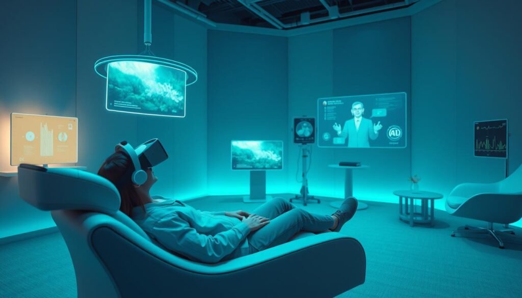 A-sophisticated-virtual-reality-therapy-suite-bathed-in-a-soothing-blue-green-hue.-In-the-1024x585 Discover How AI Enhances Mental Wellness