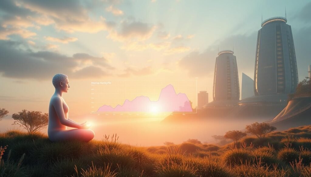 A-tranquil-futuristic-landscape-depicting-the-evolution-of-emotional-health.-In-the-1024x585 AI Innovations Improving Mental Health