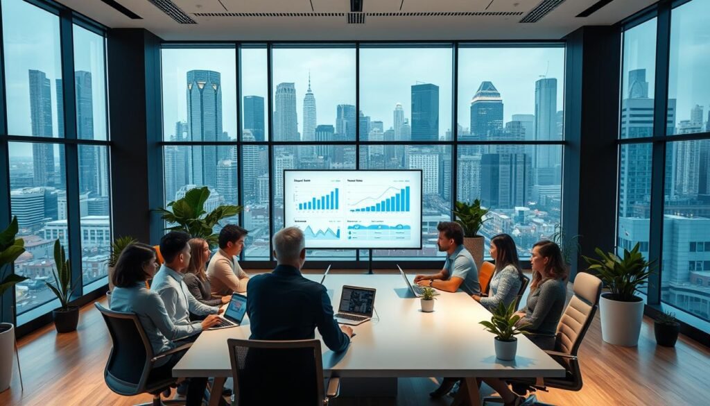 A-well-lit-wide-angle-shot-of-a-modern-minimalist-office-space.-In-the-foreground-a-team-of--1024x585 AI-Assisted Psychological Treatment: Transforming Mental Health