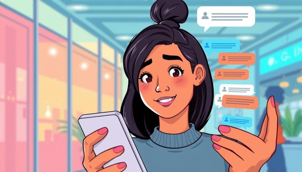 Generate-an-image-of-a-person-interacting-with-a-chatbot-on-their-smartphone-1024x585 AI-Powered Mental Health Solutions You Need