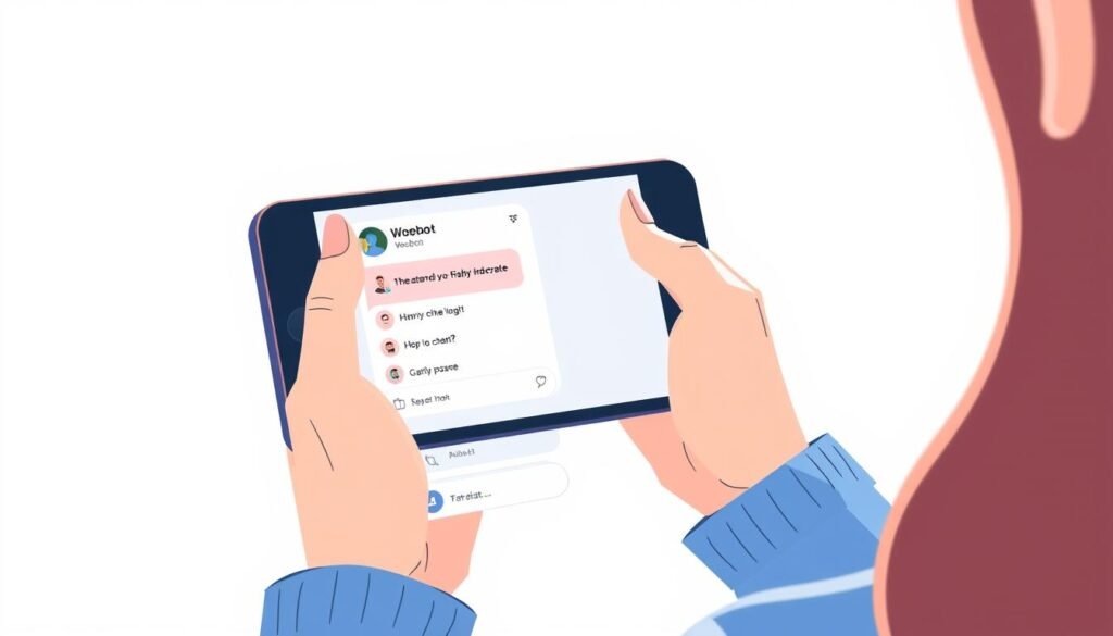 Generate-an-image-of-a-person-using-Woebot-on-their-smartphone-with-a-friendly-chatbot-1024x585 AI Therapy Chatbots: Your Digital Mental Health Companion