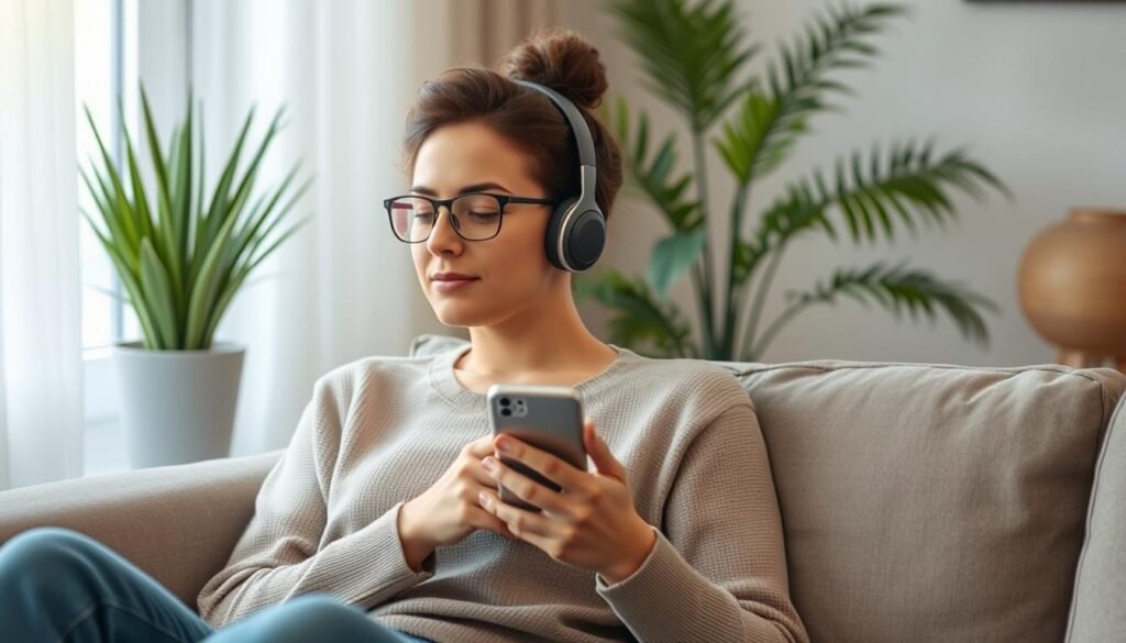 Generate-an-image-of-a-person-using-a-voice-assistant-for-anxiety-relief-1024x585 Discover the Leading AI Mindfulness Tools for Well-Being