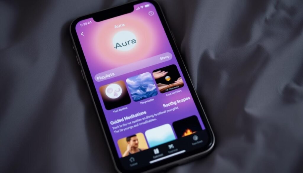 Generate-an-image-of-the-Aura-apps-sleep-meditation-library-on-a-mobile-device-showcasing-1024x585 Discover the Best Mindfulness Apps for Sleep