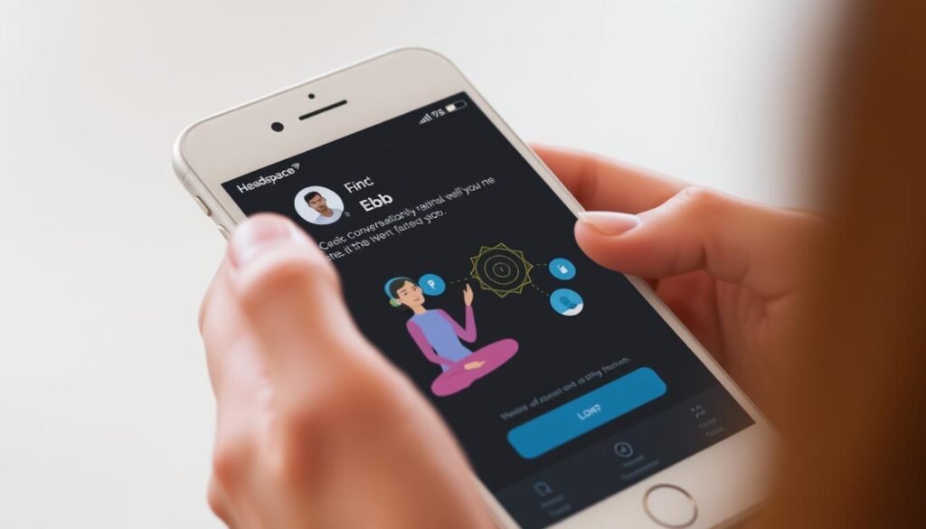 Generate-an-image-of-the-Headspace-app-with-Ebb-feature-on-a-mobile-device-showing-a-user-1024x585 Unlock Inner Peace with These AI Meditation Apps
