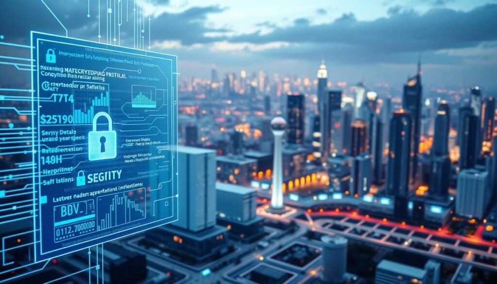 Intricate-data-privacy-protocols-in-a-digital-landscape.-In-the-foreground-a-holographic-1024x585 Discover How AI Enhances Mental Wellness