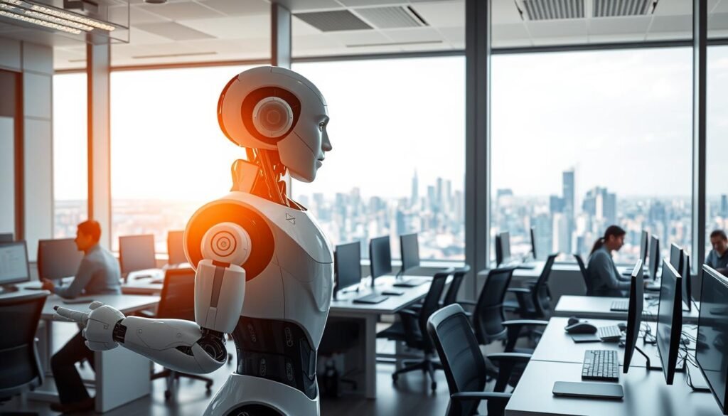 A-modern-healthcare-administration-office-filled-with-a-team-of-AI-assistants-meticulously-1024x585 Navigating Mindful AI in Health