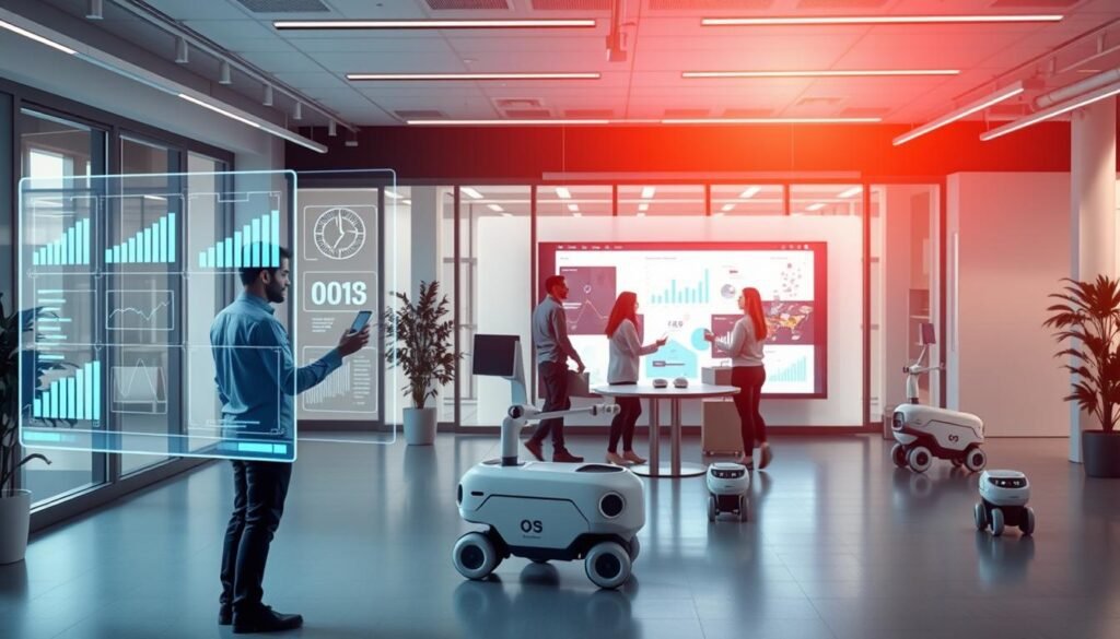 A-modern-well-lit-open-plan-office-space-featuring-various-productivity-enhancing-AI-tools.-In-1024x585 AI-Powered Solutions to Reduce Stress and Boost Productivity