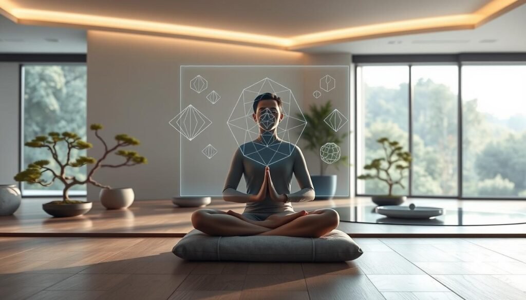 A-peaceful-meditation-space-with-a-serene-AI-powered-virtual-assistant-guiding-the-user-through-1024x585 How can AI enhance my mindfulness practice?
