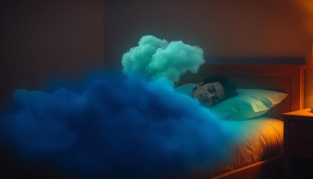A-serene-dimly-lit-bedroom-scene-with-a-person-sleeping-peacefully-on-a-bed-surrounded-by-1024x585 Top Smart Sleep Apps to Improve Your Sleep