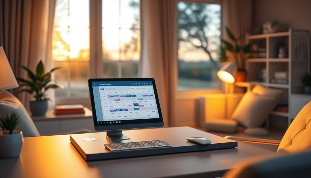 A-serene-home-office-with-a-personalized-sleep-schedule-displayed-on-a-digital-dashboard.-The-1024x585 Harness the Power of AI for Better Sleep and Less Stress