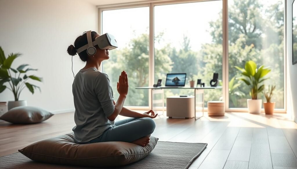 A-serene-meditation-space-in-the-digital-age.-In-the-foreground-a-person-sits-cross-legged-on--1024x585 Discover How AI Can Personalize Your Meditation