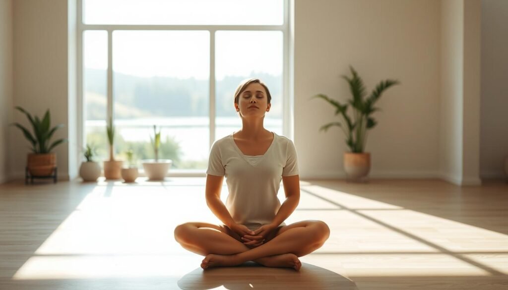 A-tranquil-scene-of-a-person-performing-AI-guided-relaxation-exercises-in-a-soothing-1024x585 Harness the Power of AI for Better Sleep and Less Stress