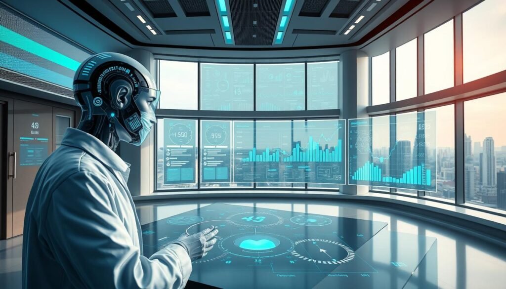 A-futuristic-medical-control-center-with-holographic-displays-showcasing-interconnected-1024x585 The Future of Preventative Health with AI
