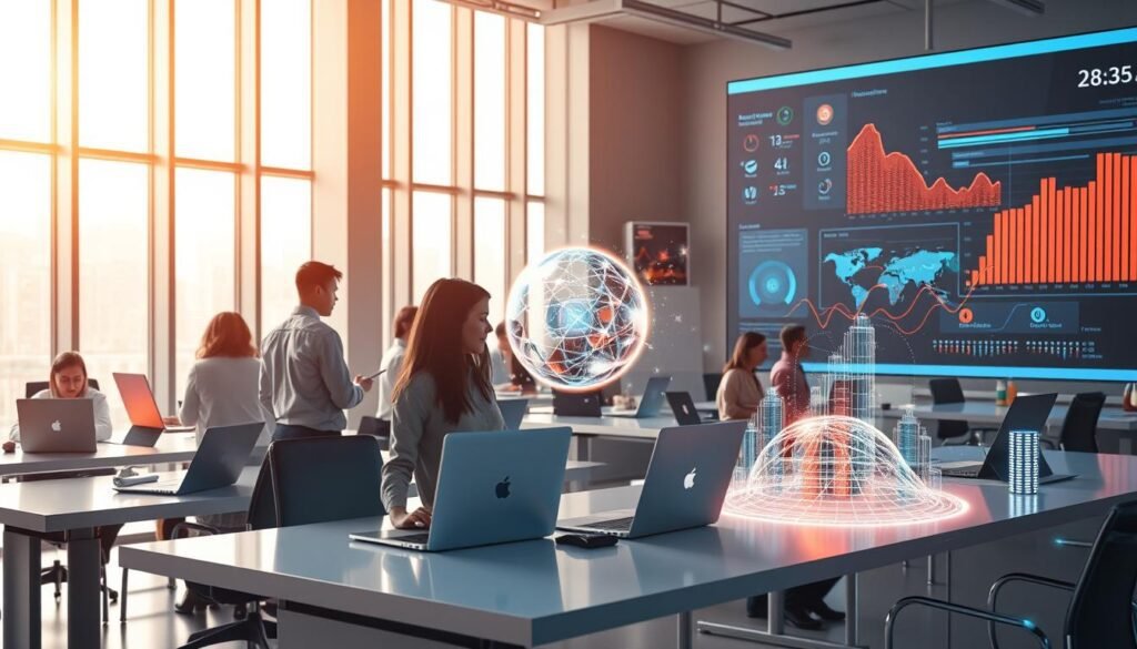 A-futuristic-office-space-with-floor-to-ceiling-windows-bathed-in-warm-natural-light.-In-the-1024x585 Corporate Wellness AI: Revolutionize Employee Health