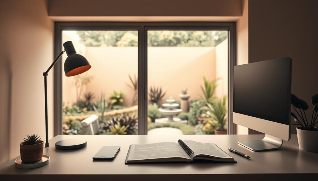 A-modern-and-minimalist-home-office-setup-with-a-sleek-desktop-computer-a-stylish-lamp-and-a--1024x585 How to Build a Mindful Morning Routine Powered by AI
