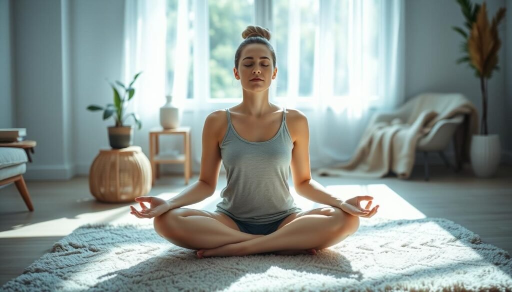 A-peaceful-sun-drenched-scene-of-a-person-engaged-in-mindful-meditation-sitting-cross-legged--1024x585 Mindfulness Workflow: Enhance Focus and Efficiency