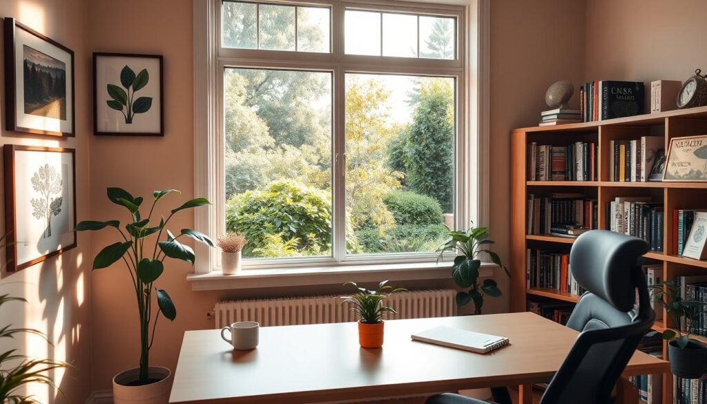 A-serene-home-office-with-a-large-window-overlooking-a-lush-garden.-Warm-diffused-natural-1024x585 Mindfulness for Remote Workers: Stay Focused and Productive