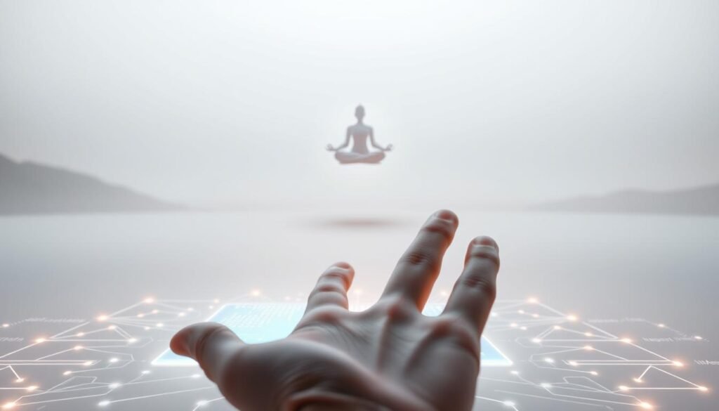A-serene-minimalist-scene-depicting-the-intersection-of-AI-and-mindfulness-techniques.-In-the--1024x585 How to Use ChatGPT as Your Personal Mindfulness Coach