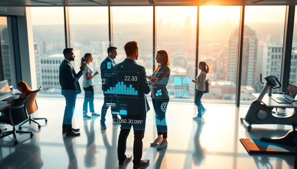 A-sleek-modern-corporate-office-with-clean-lines-and-a-minimalist-aesthetic.-In-the-1024x585 Corporate Wellness AI: Revolutionize Employee Health