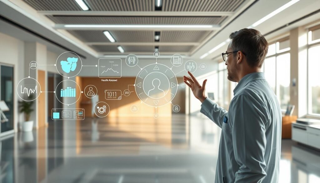 A-sleek-modern-healthcare-integration-hub-with-intuitive-AI-powered-interfaces.-In-the-1024x585 How AI is Revolutionizing Personal Wellness and Self-Care