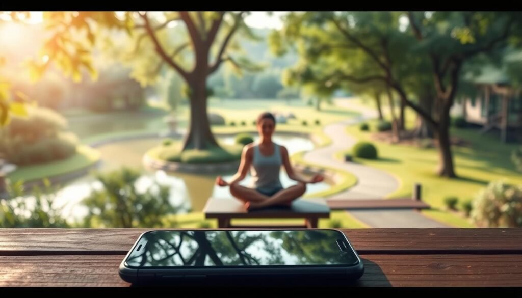 Balanced-technology-impact-on-health-An-serene-outdoor-scene-with-a-person-meditating-in-a-zen-1024x585 Cultivate Digital Wellness Habits for a Healthier Life