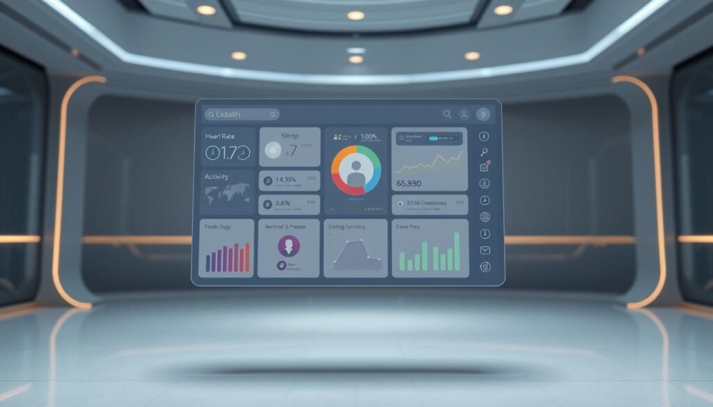 Prompt-A-data-visualization-dashboard-hovers-in-the-air-displaying-a-range-of-health-metrics-1024x585 How AI is Revolutionizing Personal Wellness and Self-Care